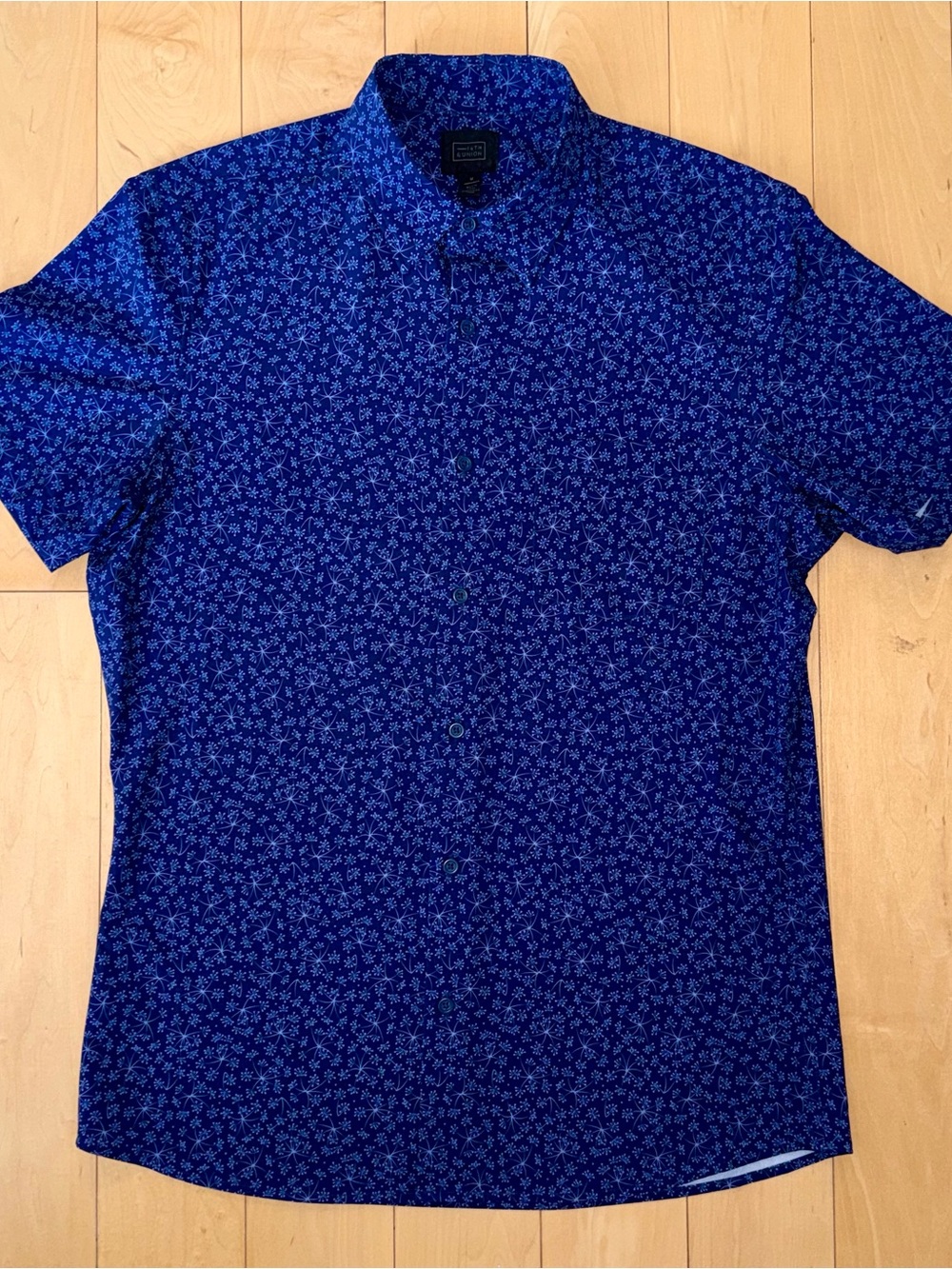 14th & Union Men's Short-Sleeve Button-Down Shirt - Navy Blue Floral